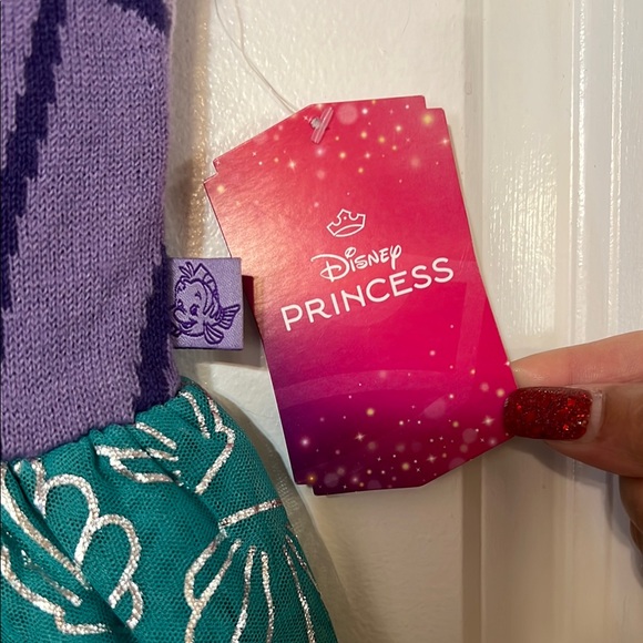 Disney Princess Toddler Girl Ariel Cosplay Sweater Dress, Sizes 12M- 2T - Picture 4 of 13